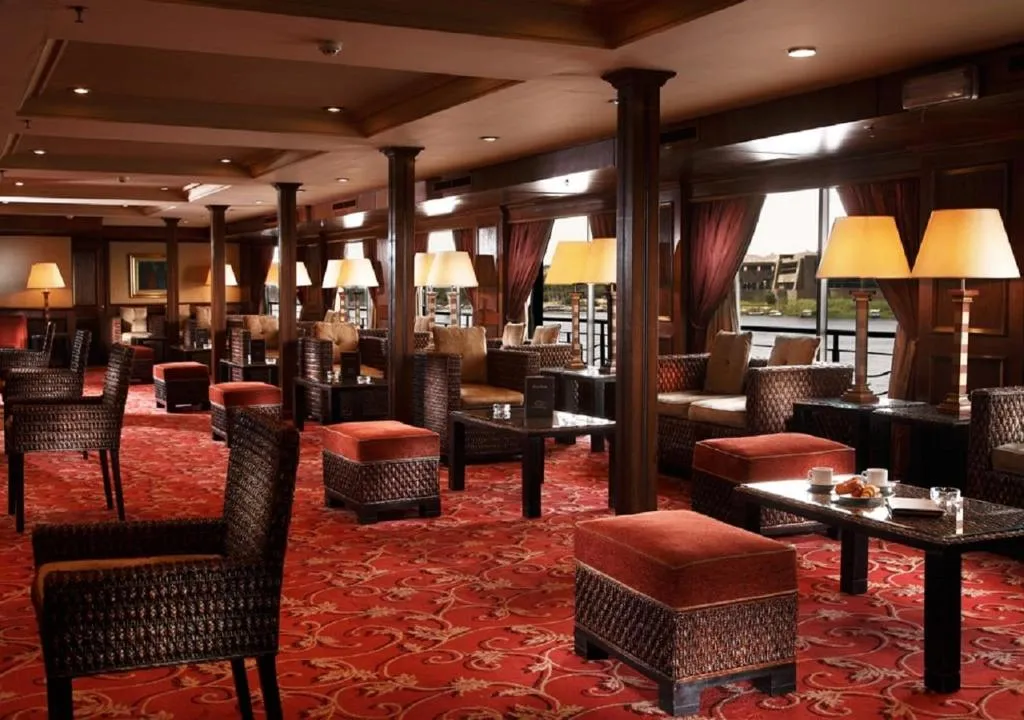 Lounge aboard the JAZ Crown Jubilee Nile Cruise Nile cruise